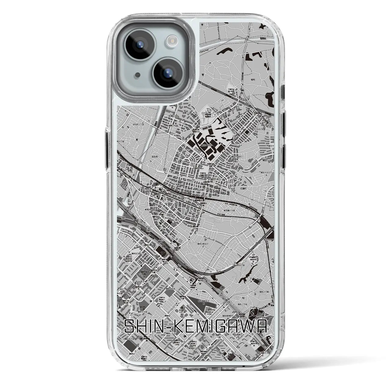 【新検見川(千葉県)】地図柄iPhoneケース(MagSafeタイプ)