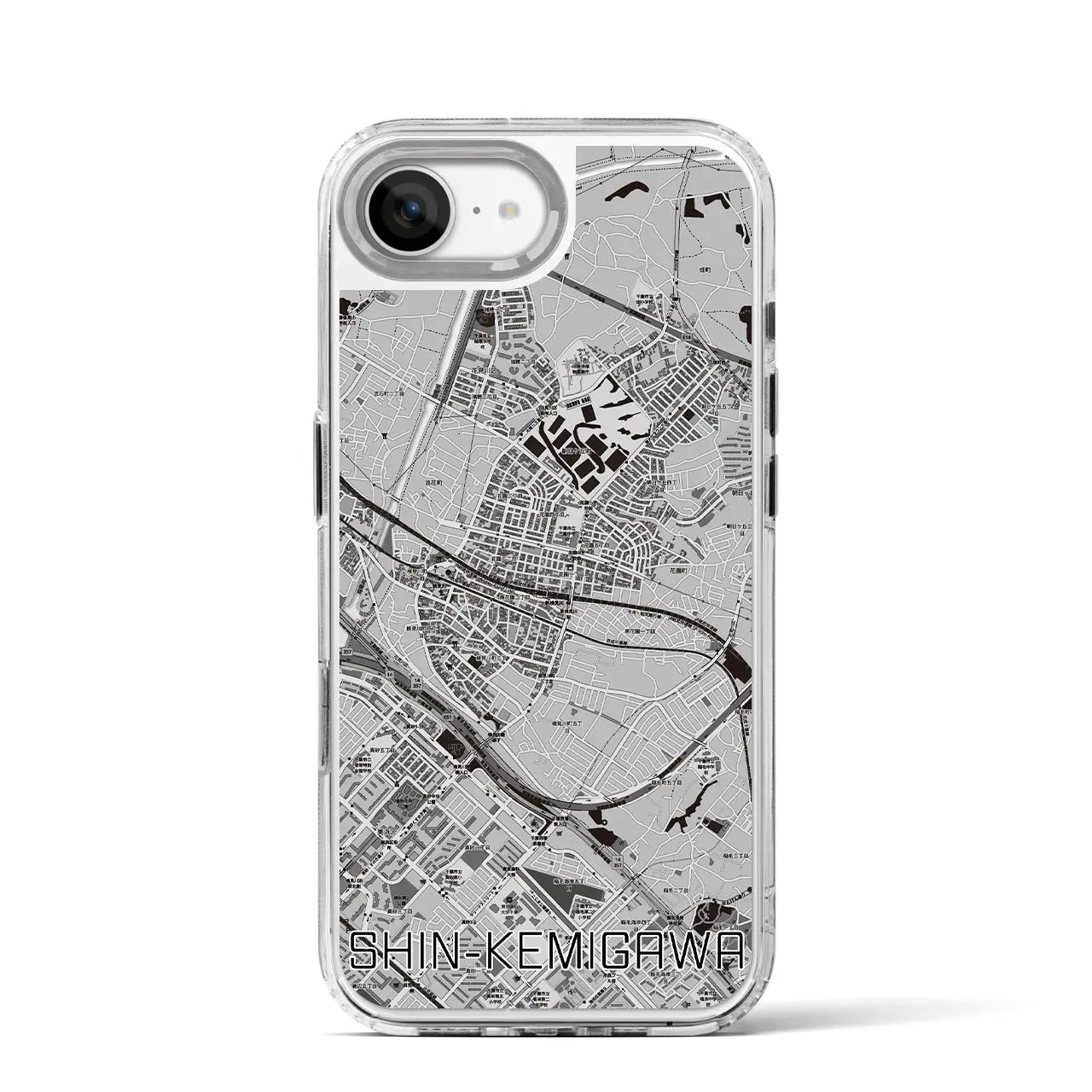 【新検見川(千葉県)】地図柄iPhoneケース(MagSafeタイプ)