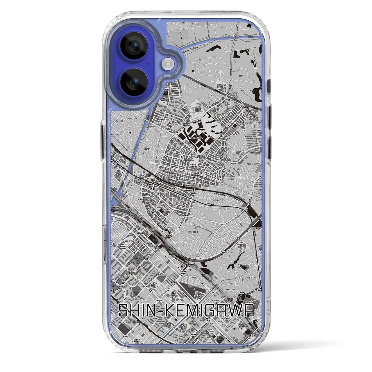 【新検見川(千葉県)】地図柄iPhoneケース(MagSafeタイプ)