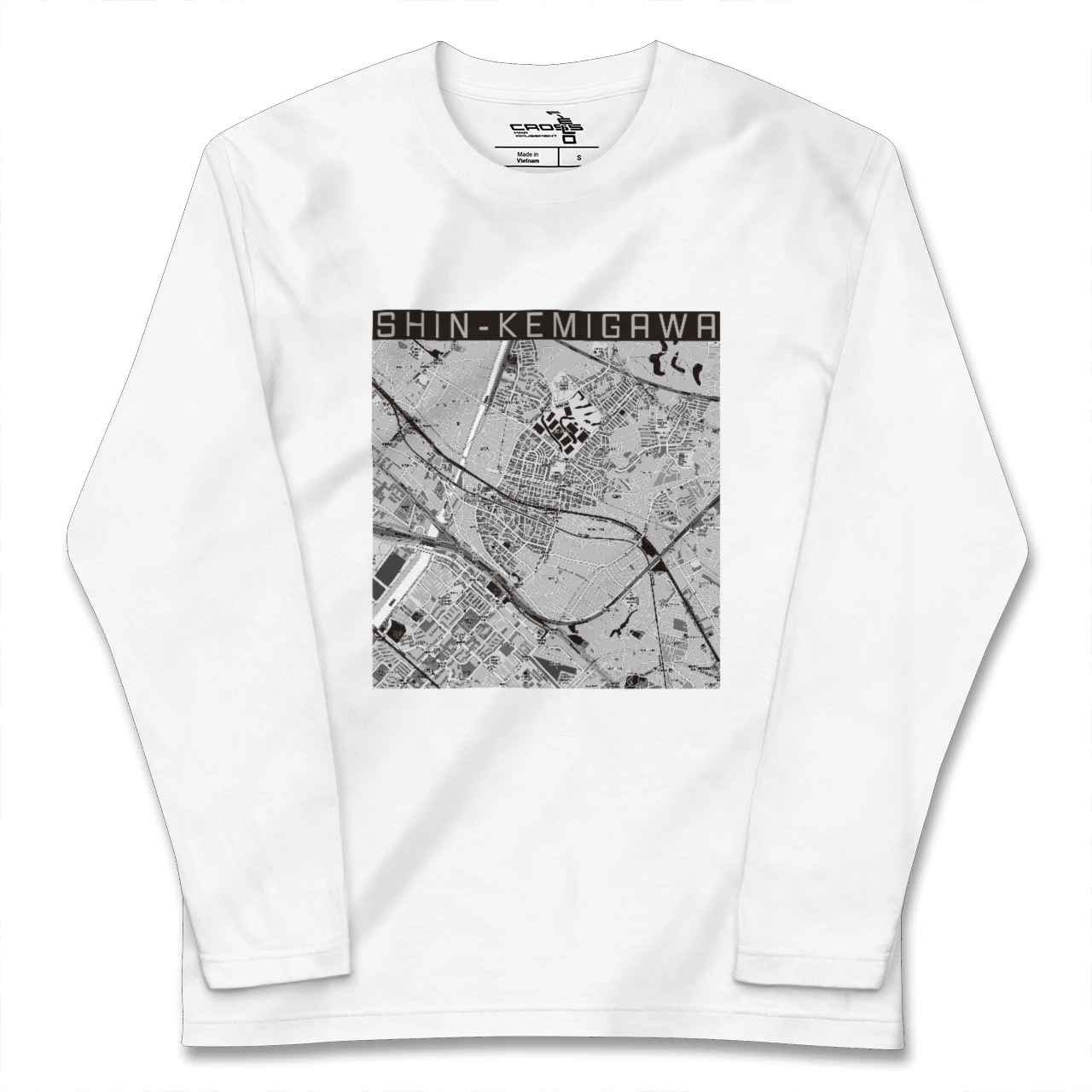 【新検見川(千葉県)】地図柄ロングスリーブTシャツ