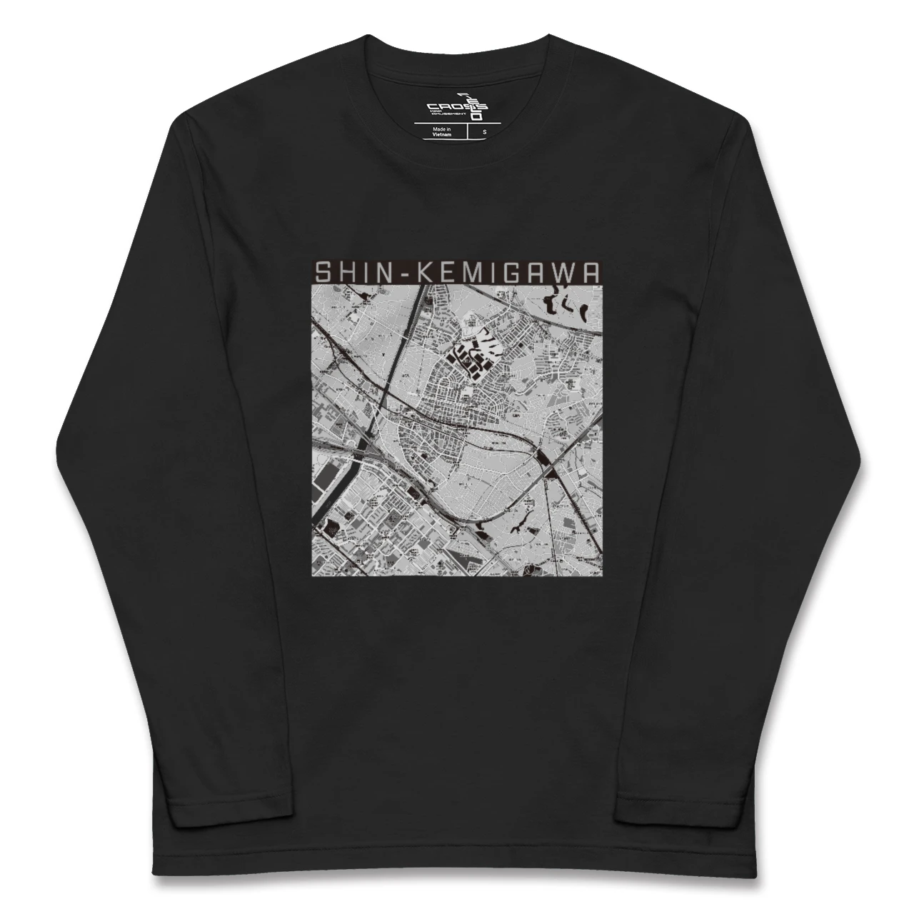 【新検見川(千葉県)】地図柄ロングスリーブTシャツ