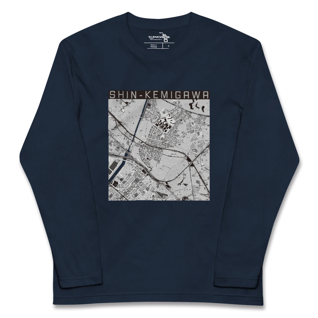 【新検見川(千葉県)】地図柄ロングスリーブTシャツ