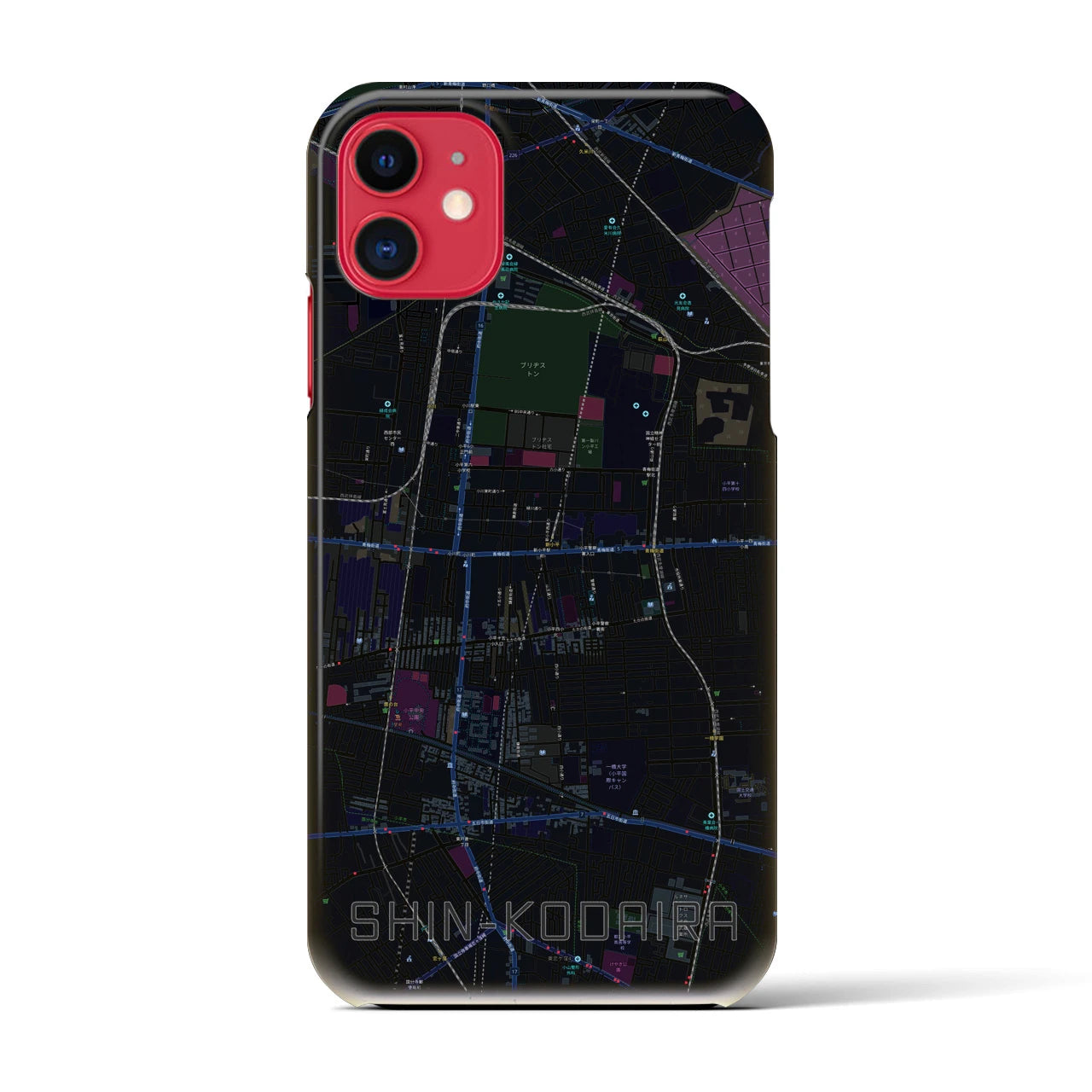 【新小平(東京都)】地図柄iPhoneケース(バックカバータイプ)