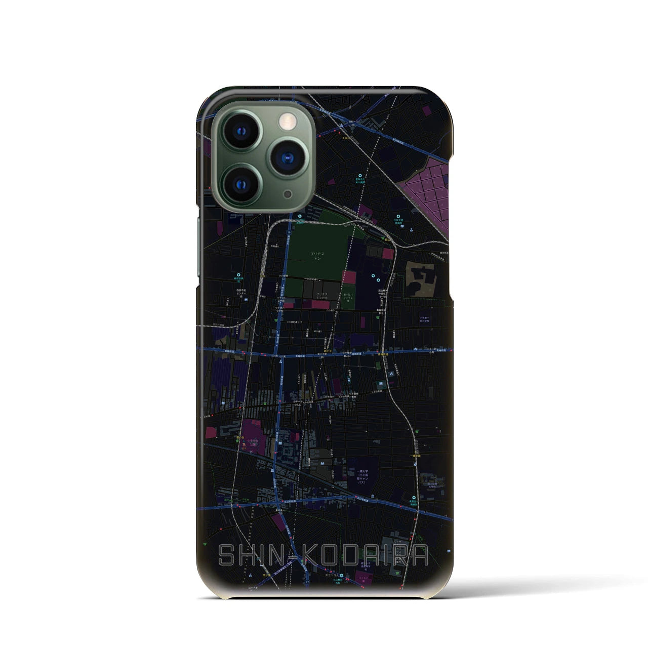 【新小平(東京都)】地図柄iPhoneケース(バックカバータイプ)