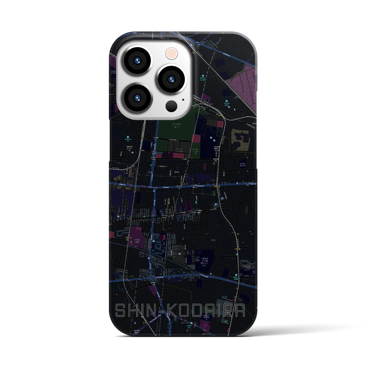 【新小平(東京都)】地図柄iPhoneケース(バックカバータイプ)