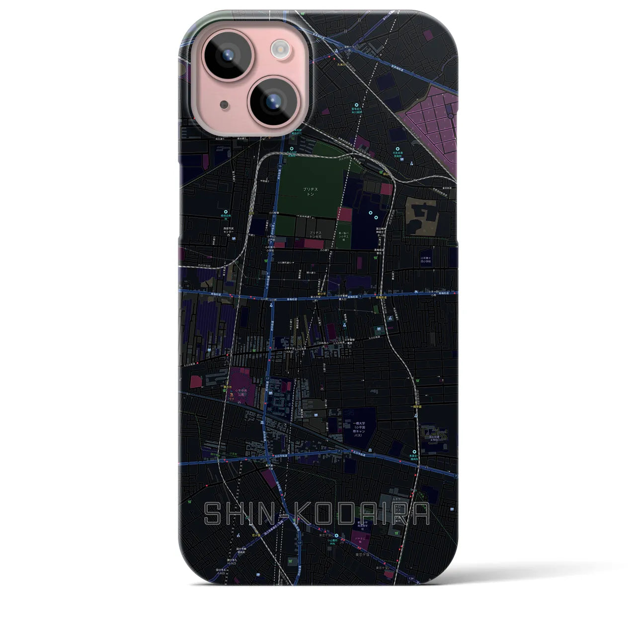 【新小平(東京都)】地図柄iPhoneケース(バックカバータイプ)