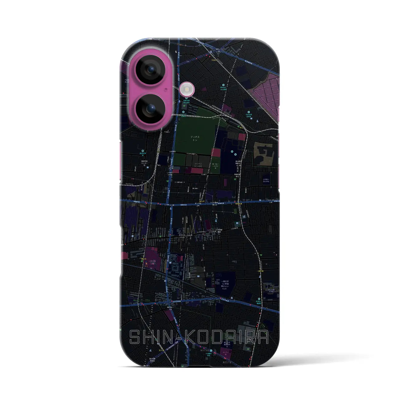 【新小平(東京都)】地図柄iPhoneケース(バックカバータイプ)