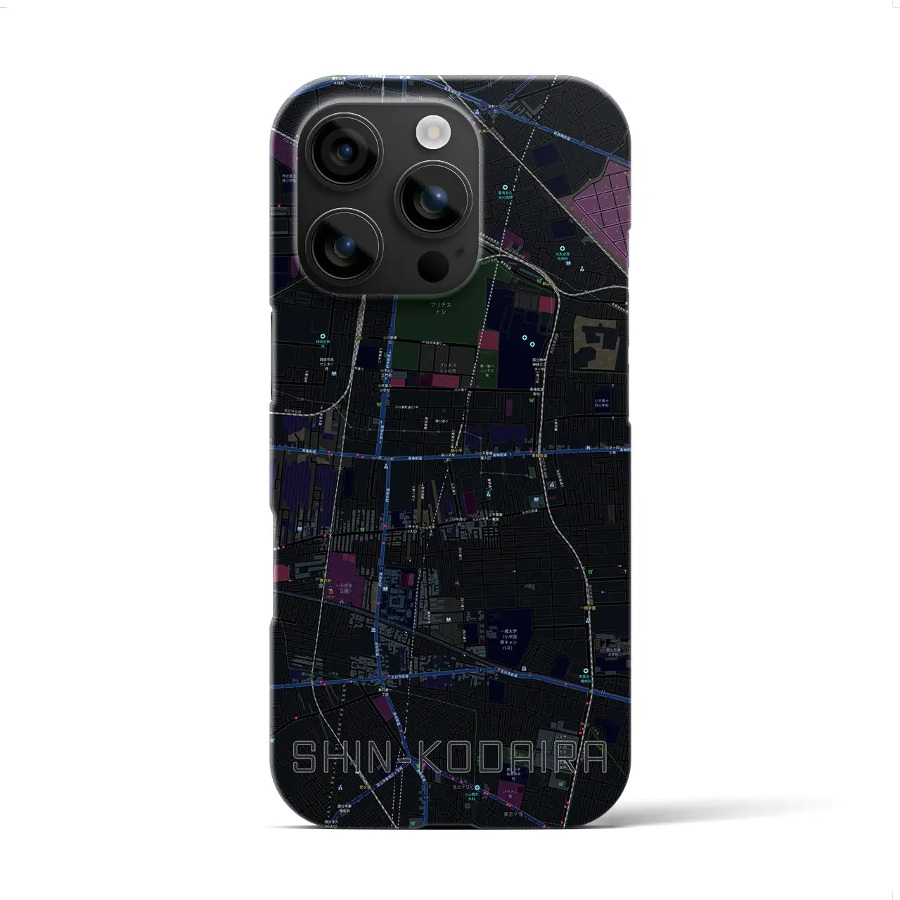 【新小平(東京都)】地図柄iPhoneケース(バックカバータイプ)