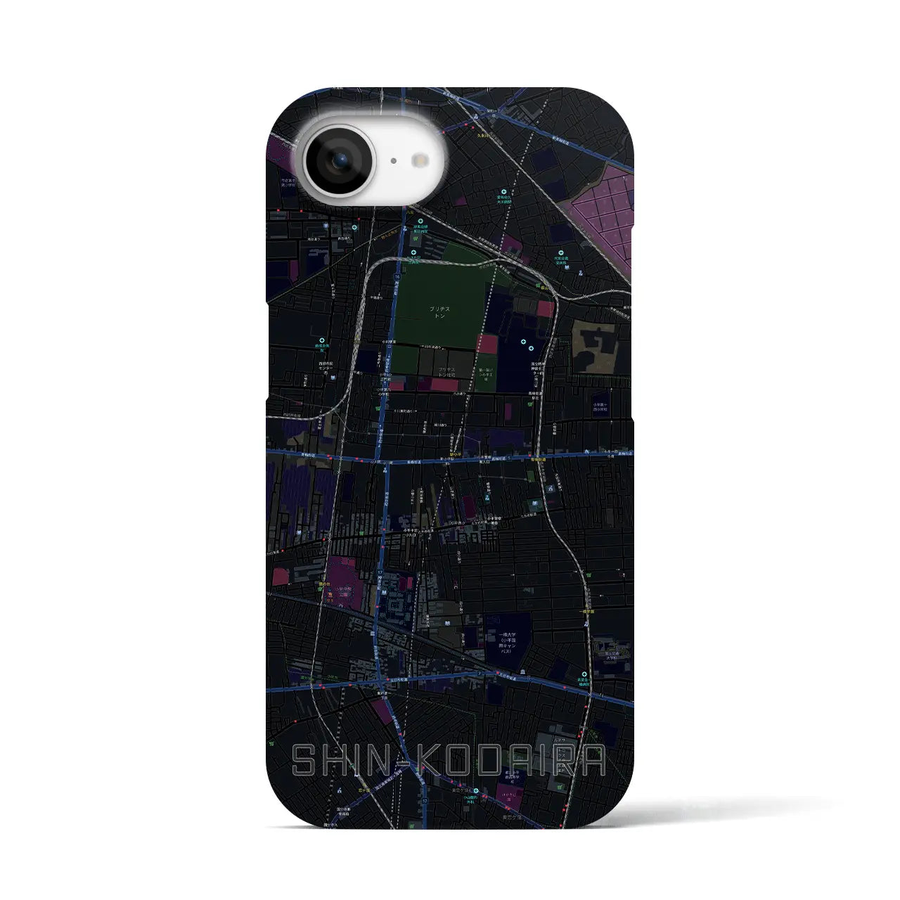 【新小平(東京都)】地図柄iPhoneケース(バックカバータイプ)