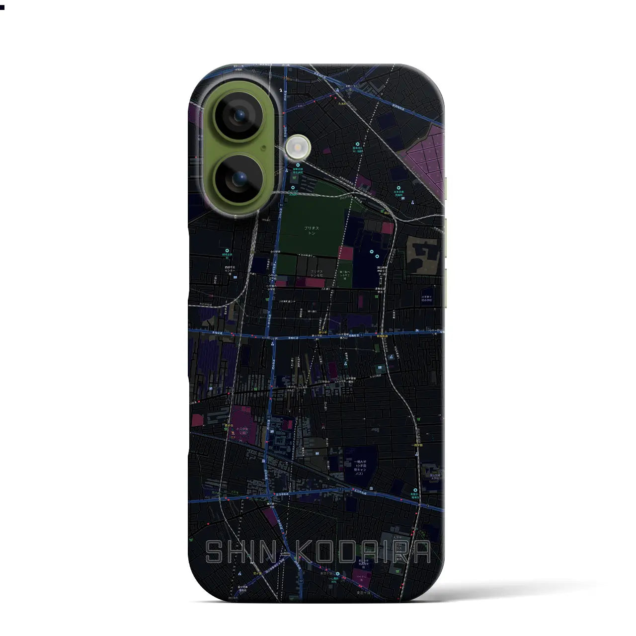 【新小平(東京都)】地図柄iPhoneケース(バックカバータイプ)