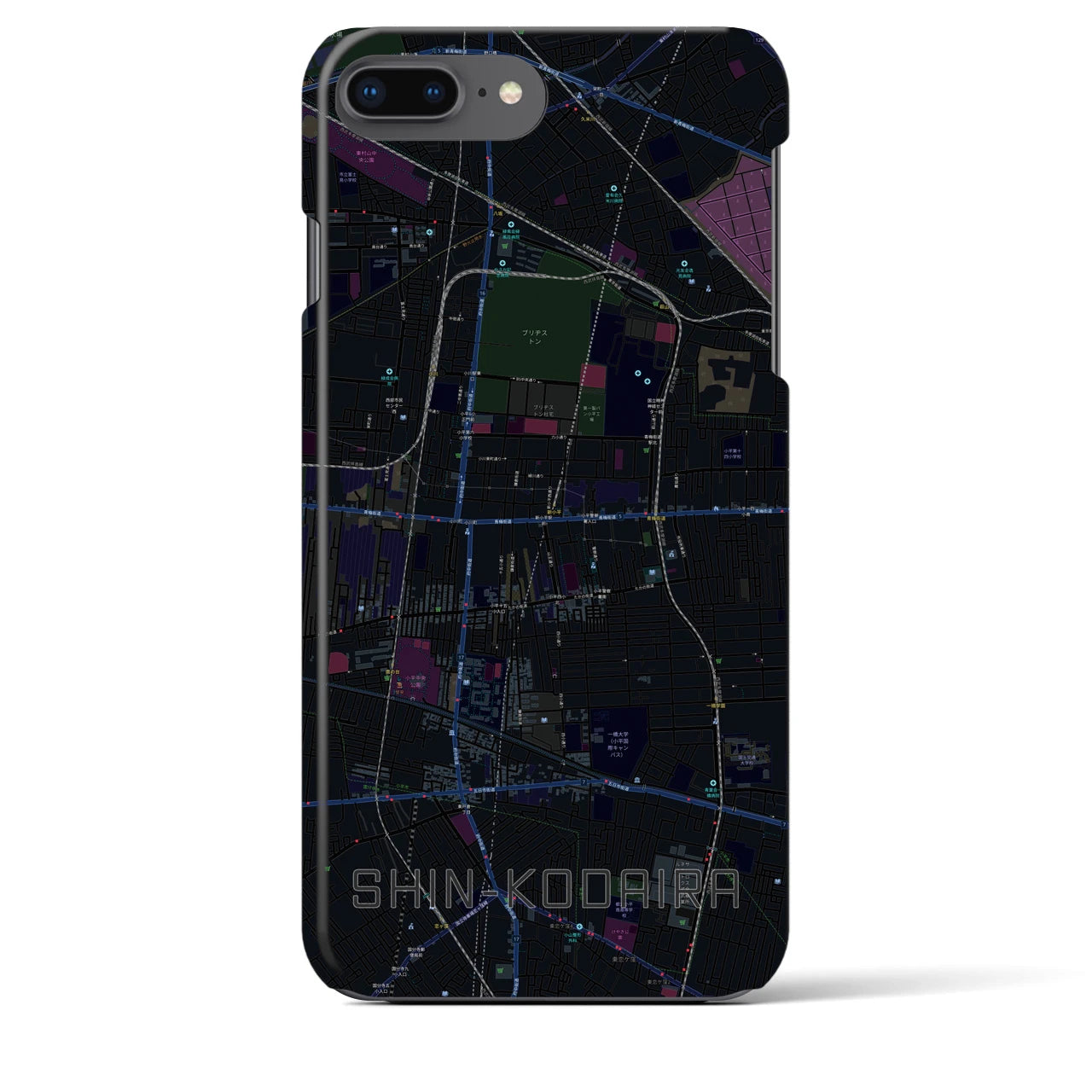 【新小平(東京都)】地図柄iPhoneケース(バックカバータイプ)