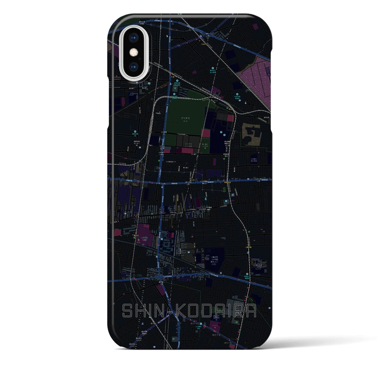 【新小平(東京都)】地図柄iPhoneケース(バックカバータイプ)
