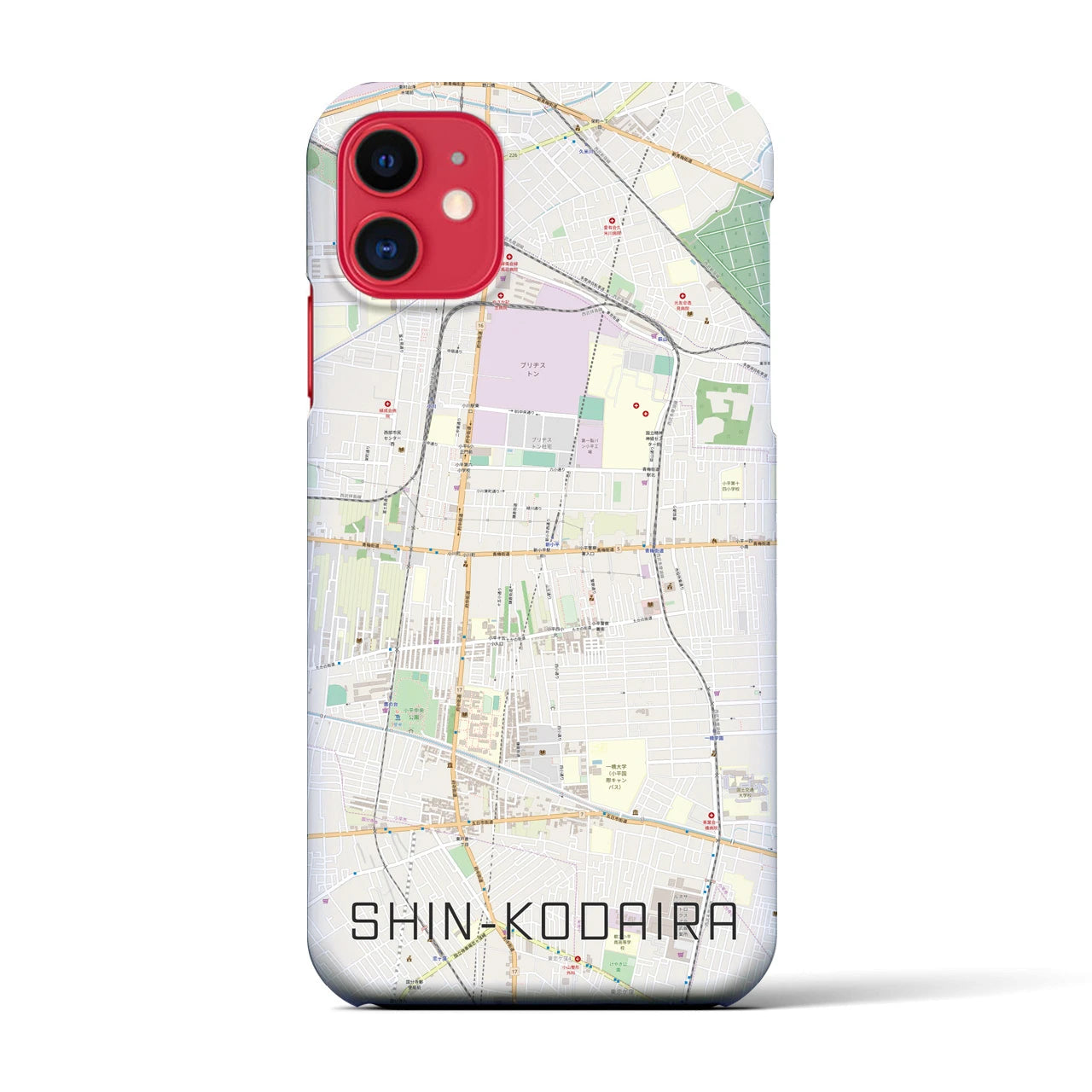 【新小平(東京都)】地図柄iPhoneケース(バックカバータイプ)