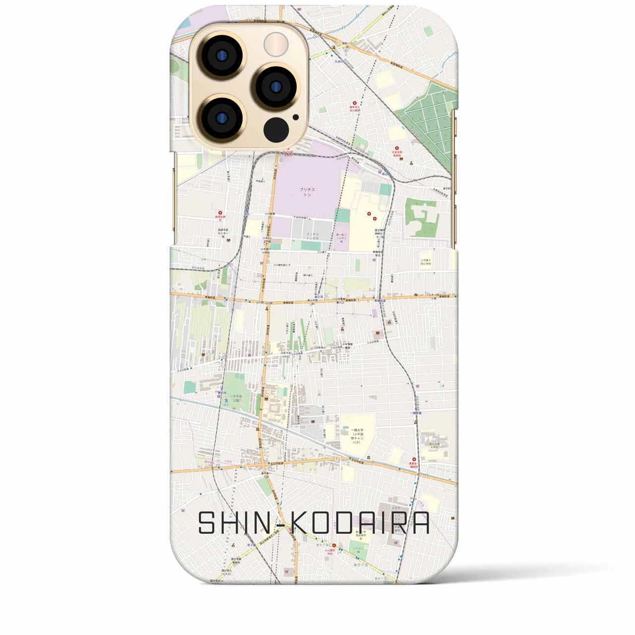 【新小平(東京都)】地図柄iPhoneケース(バックカバータイプ)