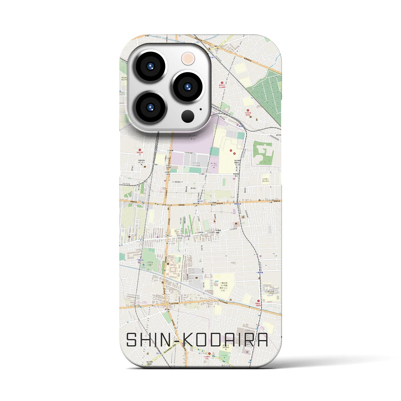 【新小平(東京都)】地図柄iPhoneケース(バックカバータイプ)