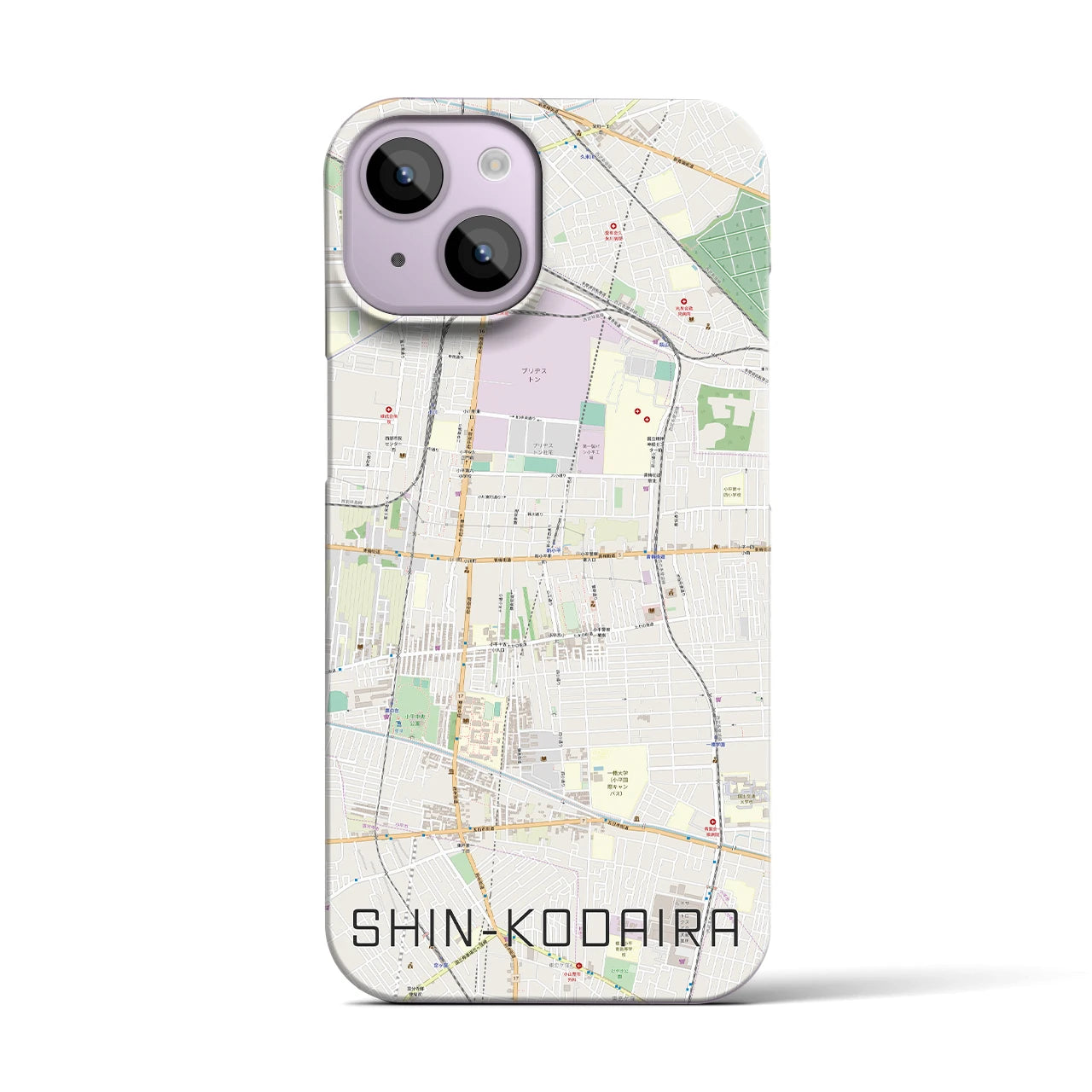 【新小平(東京都)】地図柄iPhoneケース(バックカバータイプ)
