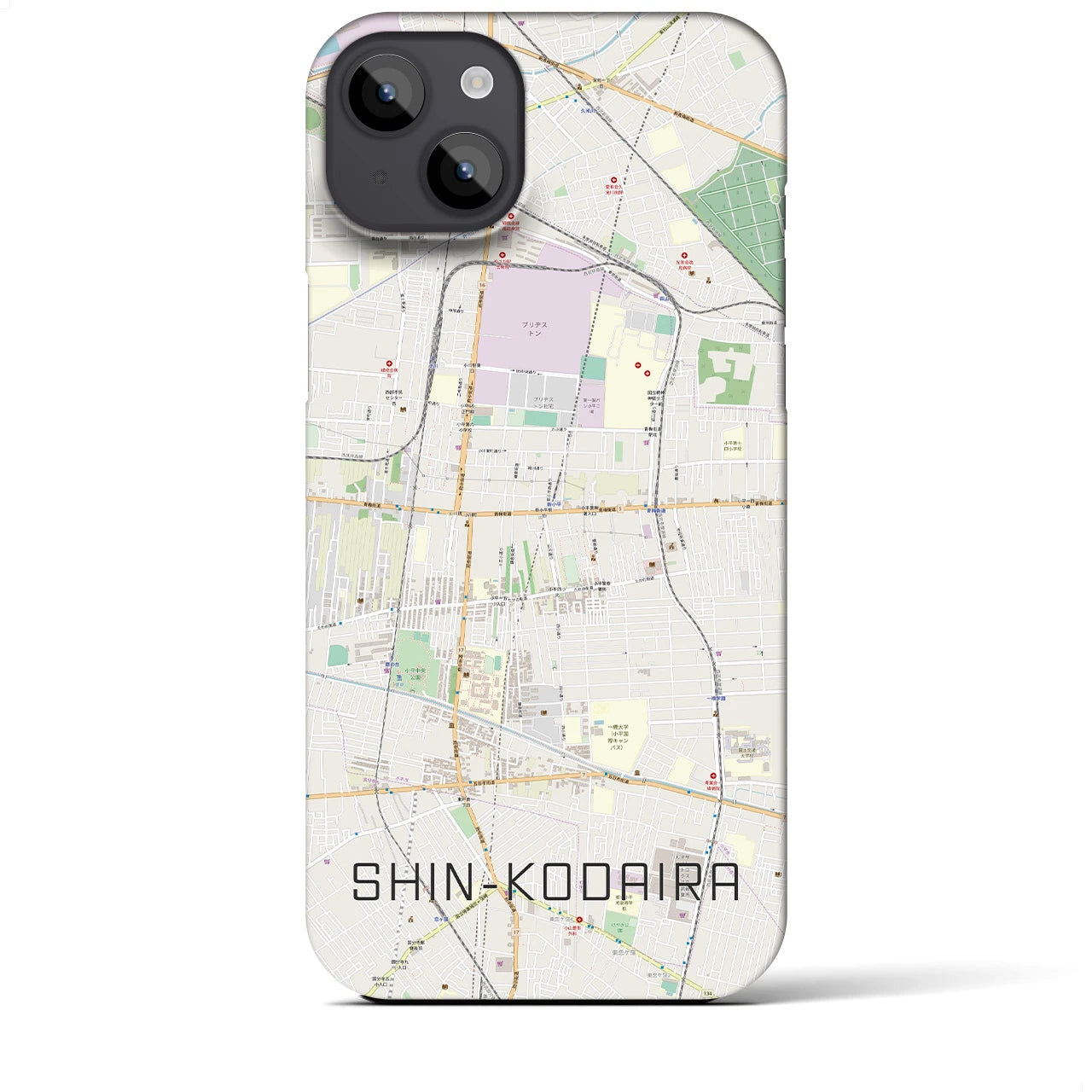 【新小平(東京都)】地図柄iPhoneケース(バックカバータイプ)
