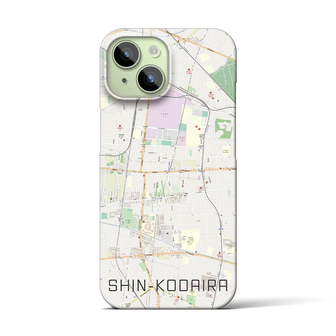 【新小平(東京都)】地図柄iPhoneケース(バックカバータイプ)