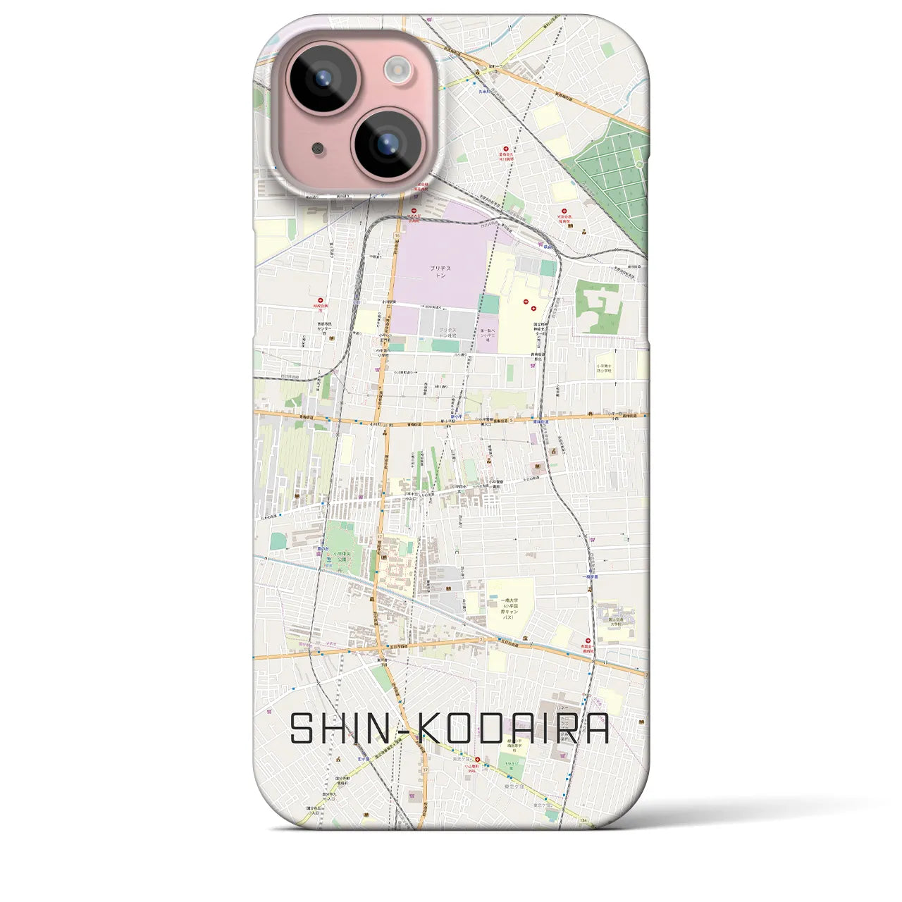 【新小平(東京都)】地図柄iPhoneケース(バックカバータイプ)