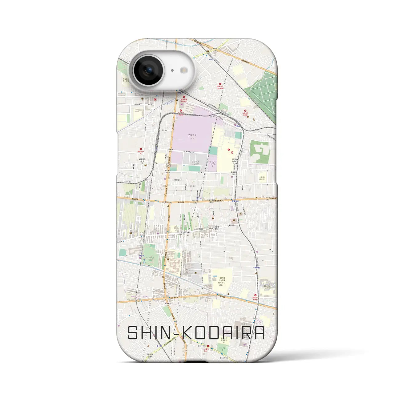 【新小平(東京都)】地図柄iPhoneケース(バックカバータイプ)