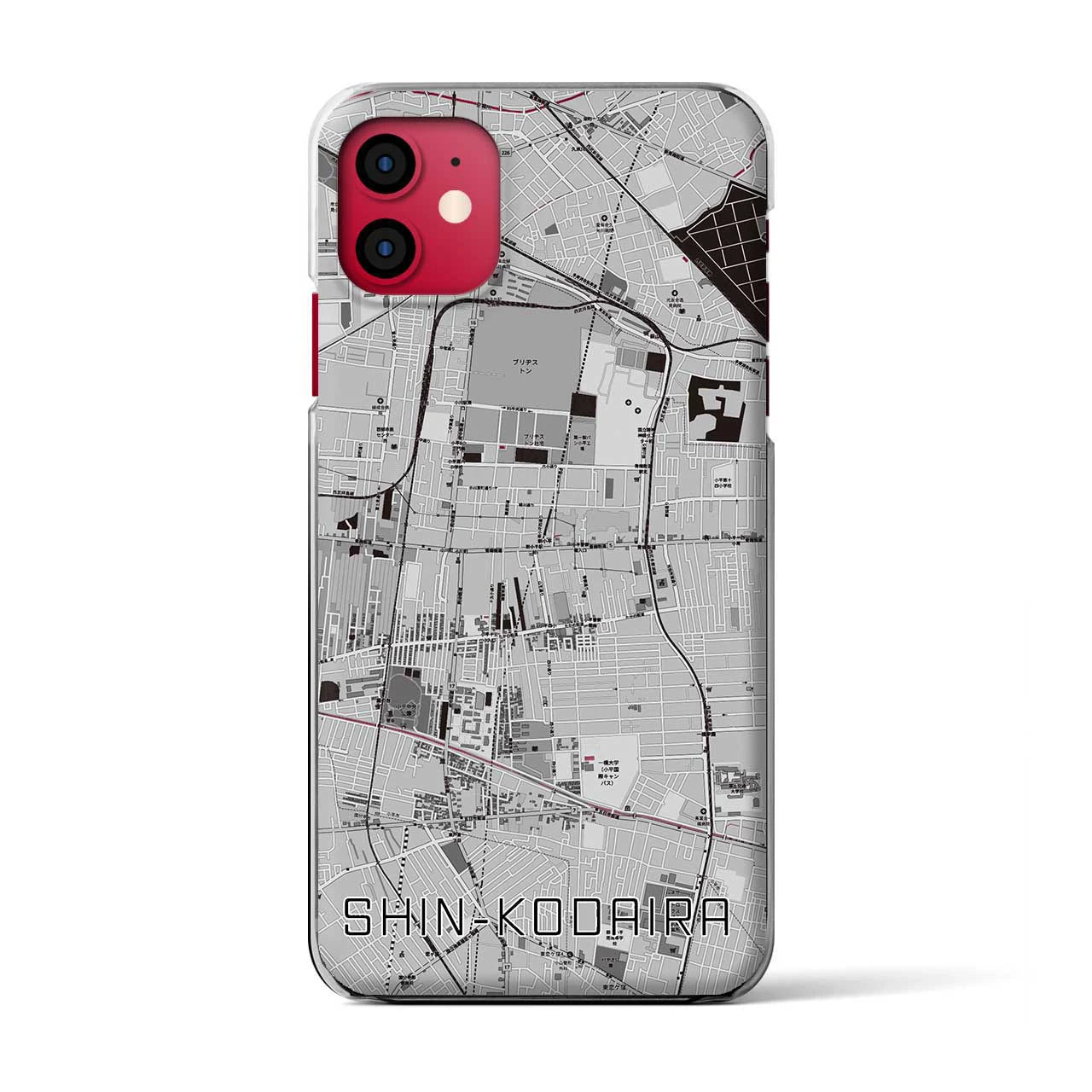 【新小平(東京都)】地図柄iPhoneケース(クリアタイプ)
