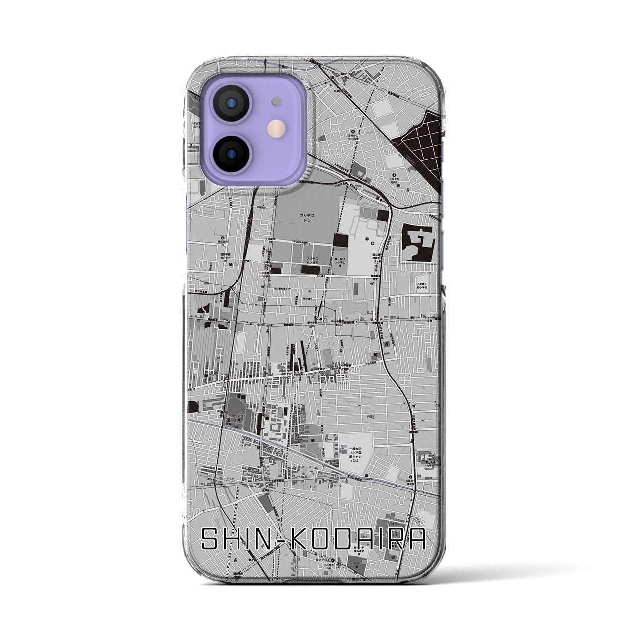 【新小平(東京都)】地図柄iPhoneケース(クリアタイプ)