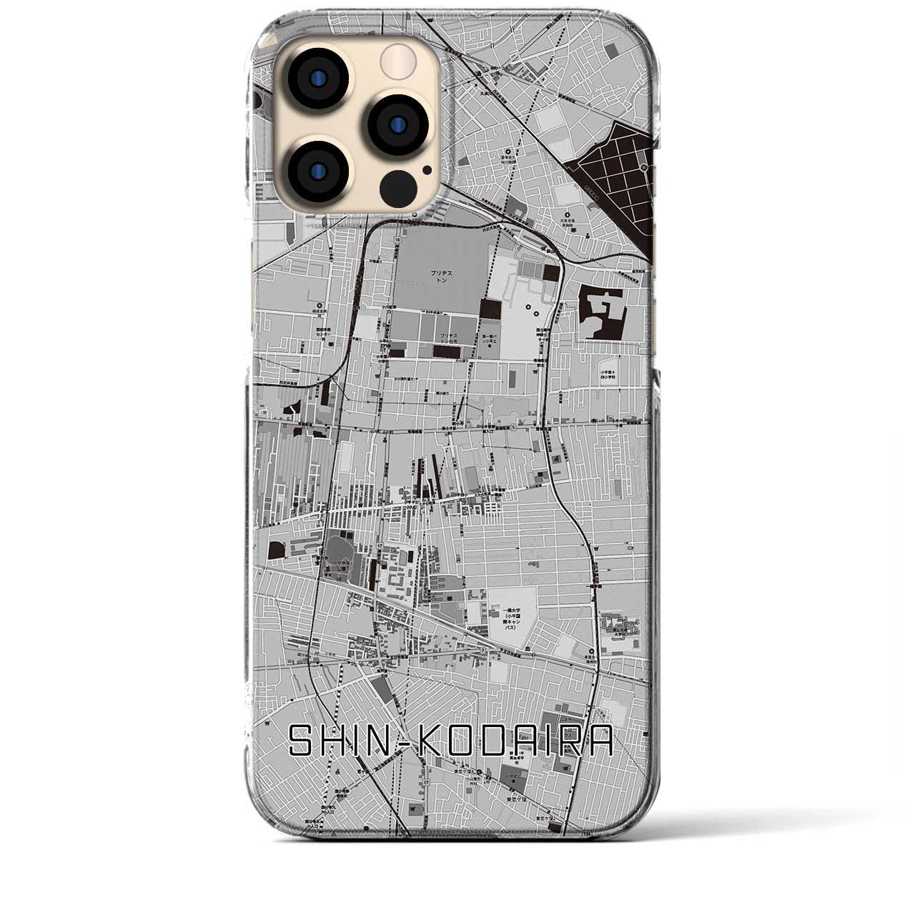 【新小平(東京都)】地図柄iPhoneケース(クリアタイプ)