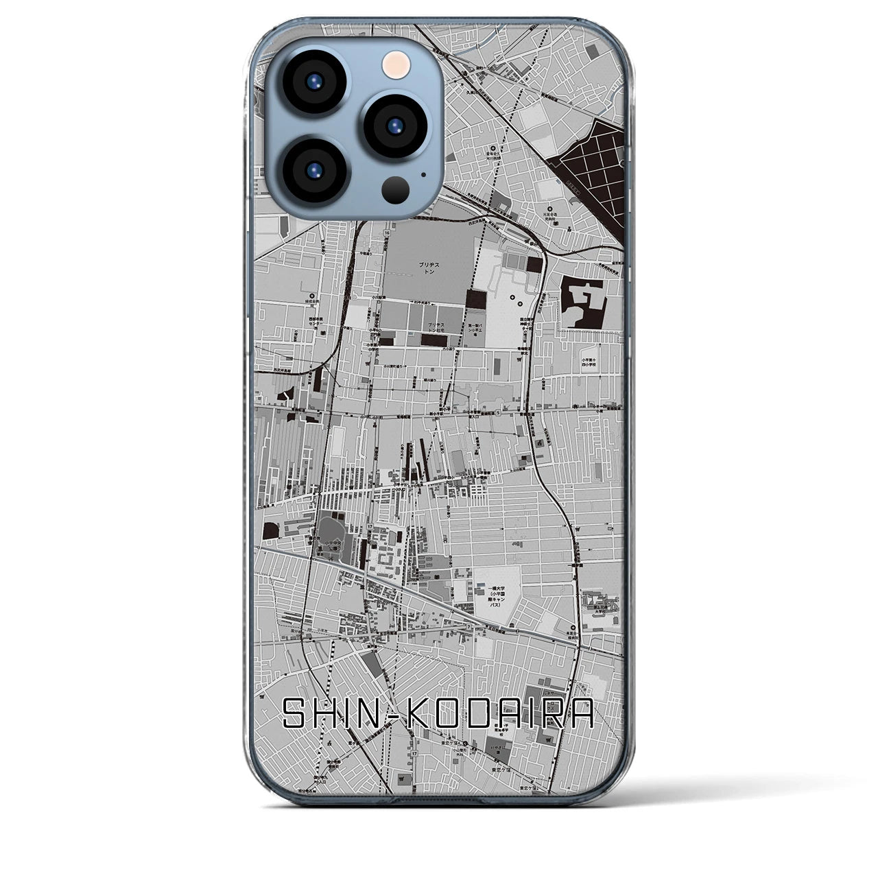 【新小平(東京都)】地図柄iPhoneケース(クリアタイプ)