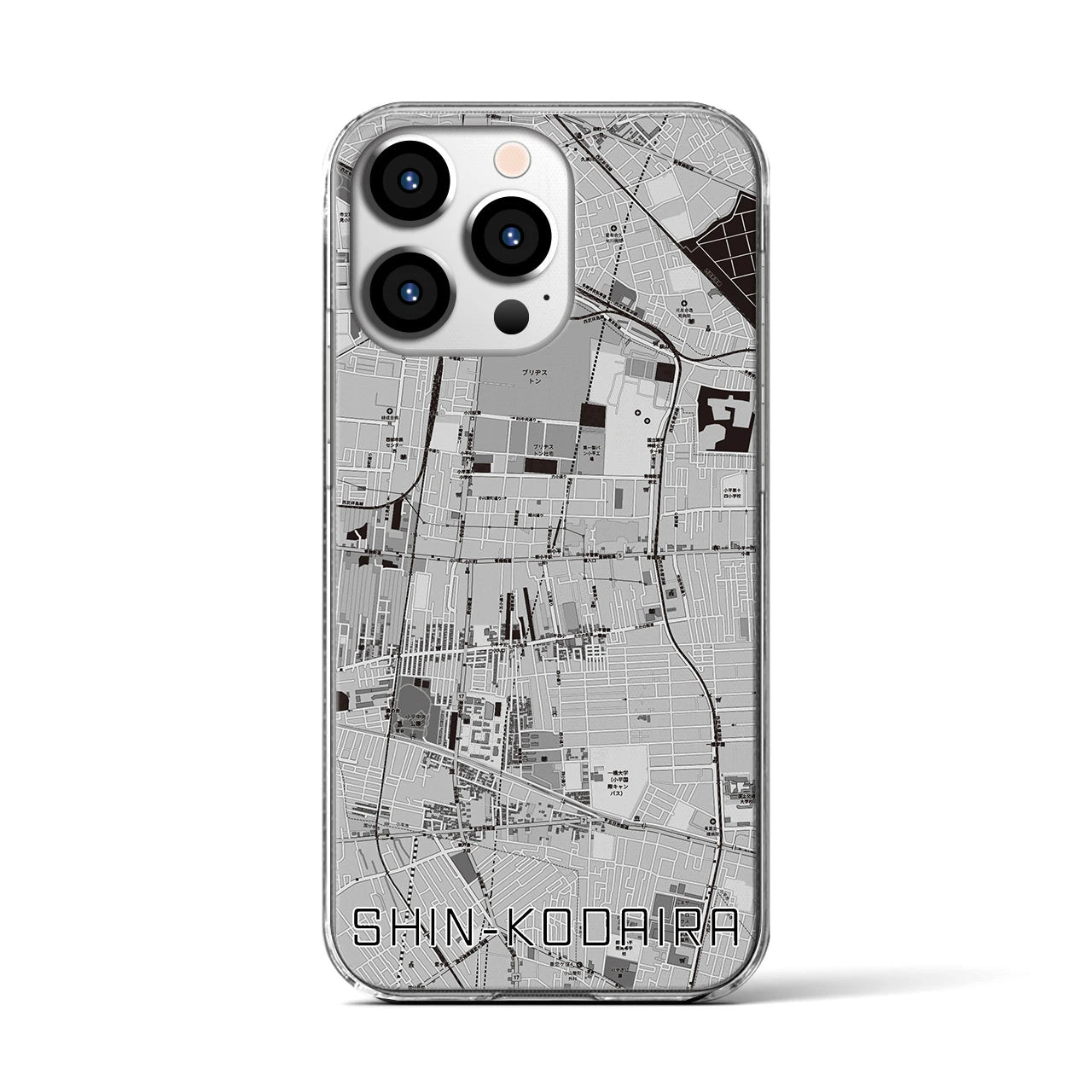 【新小平(東京都)】地図柄iPhoneケース(クリアタイプ)