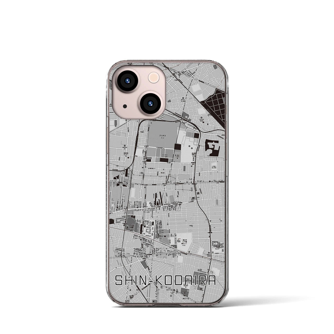 【新小平(東京都)】地図柄iPhoneケース(クリアタイプ)