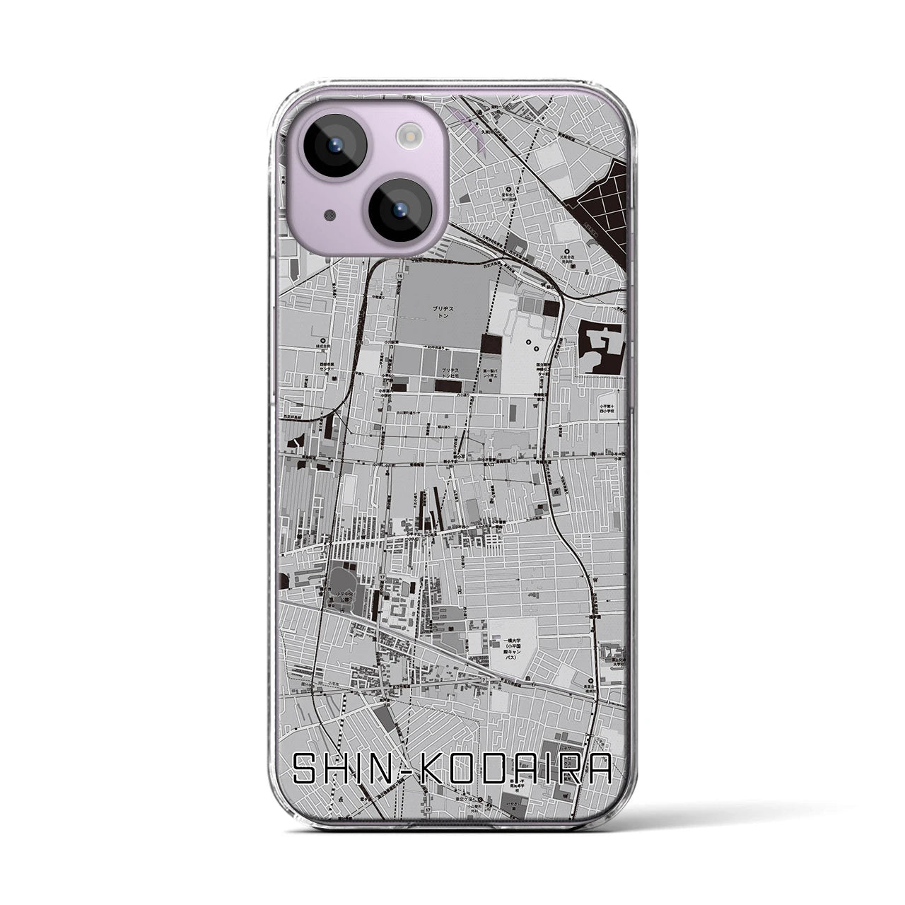 【新小平(東京都)】地図柄iPhoneケース(クリアタイプ)