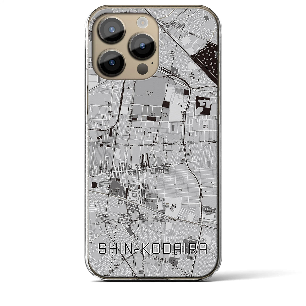 【新小平(東京都)】地図柄iPhoneケース(クリアタイプ)