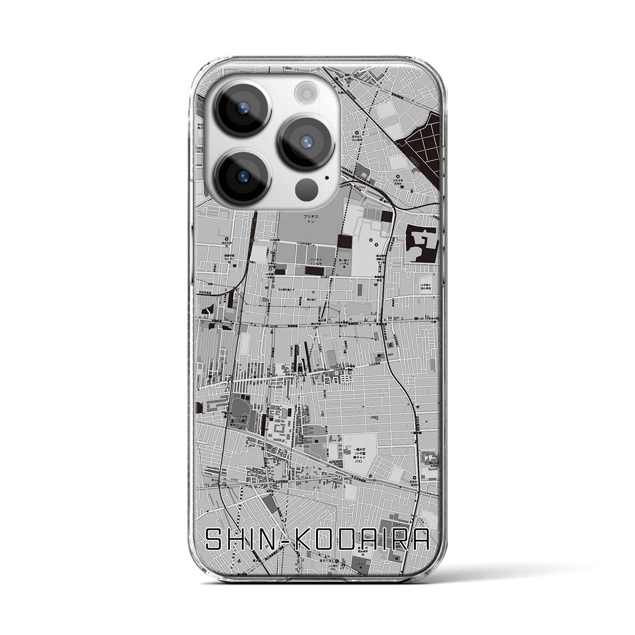 【新小平(東京都)】地図柄iPhoneケース(クリアタイプ)