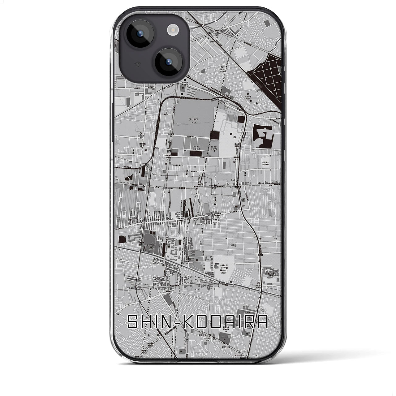 【新小平(東京都)】地図柄iPhoneケース(クリアタイプ)