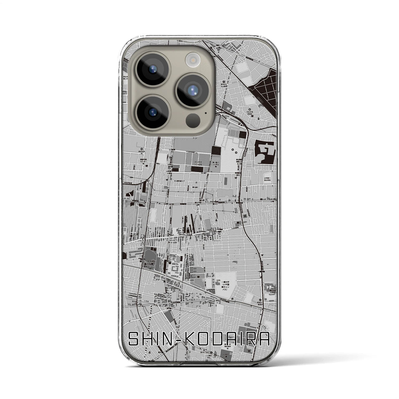 【新小平(東京都)】地図柄iPhoneケース(クリアタイプ)