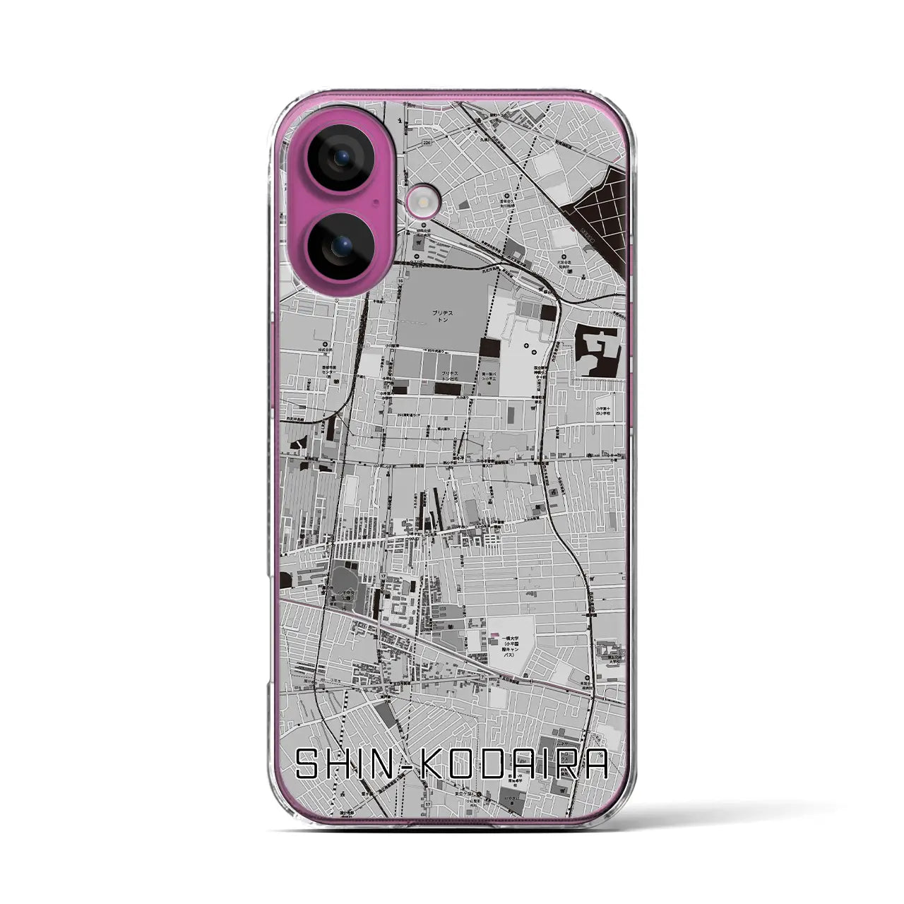 【新小平(東京都)】地図柄iPhoneケース(クリアタイプ)