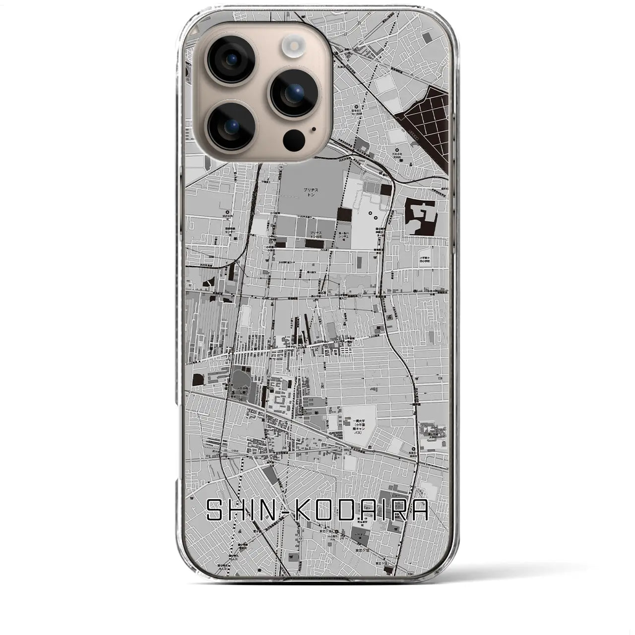 【新小平(東京都)】地図柄iPhoneケース(クリアタイプ)