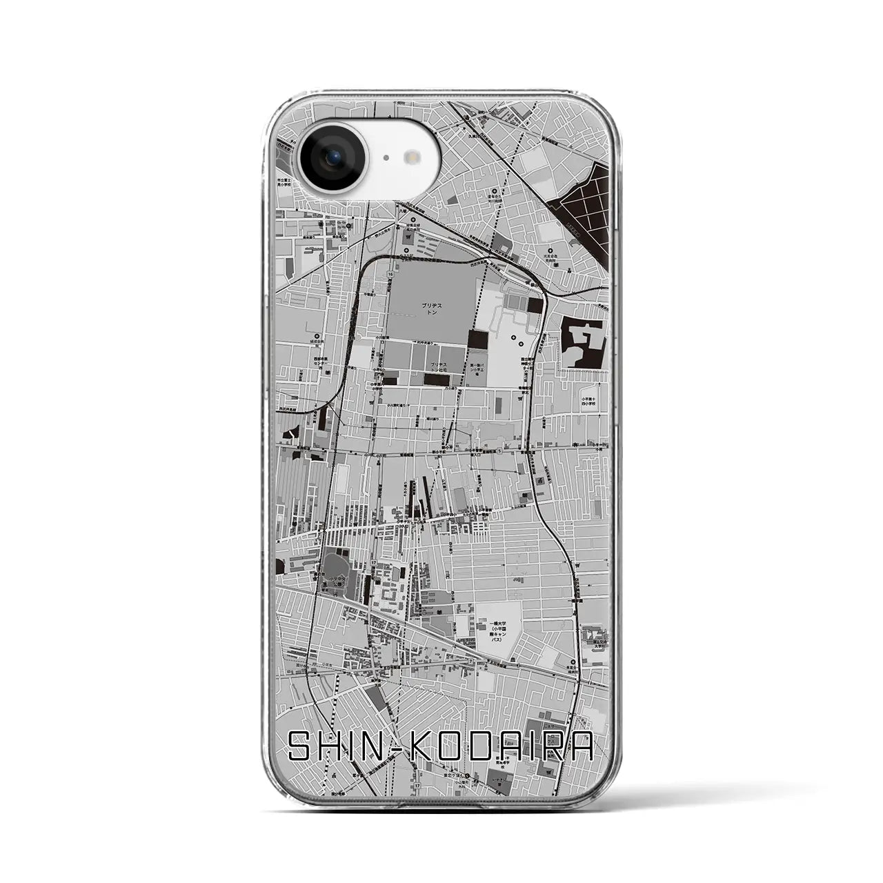 【新小平(東京都)】地図柄iPhoneケース(クリアタイプ)