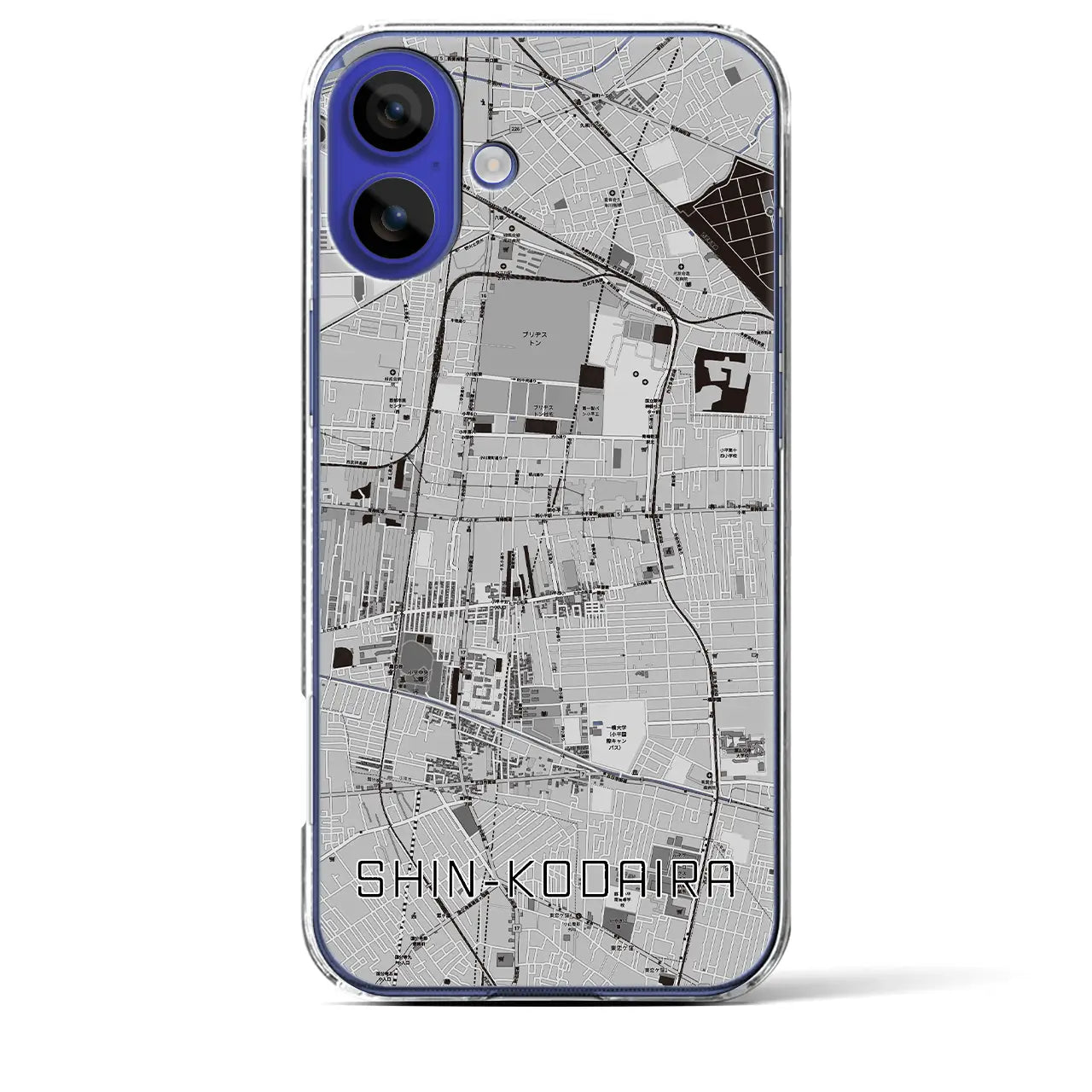 【新小平(東京都)】地図柄iPhoneケース(クリアタイプ)