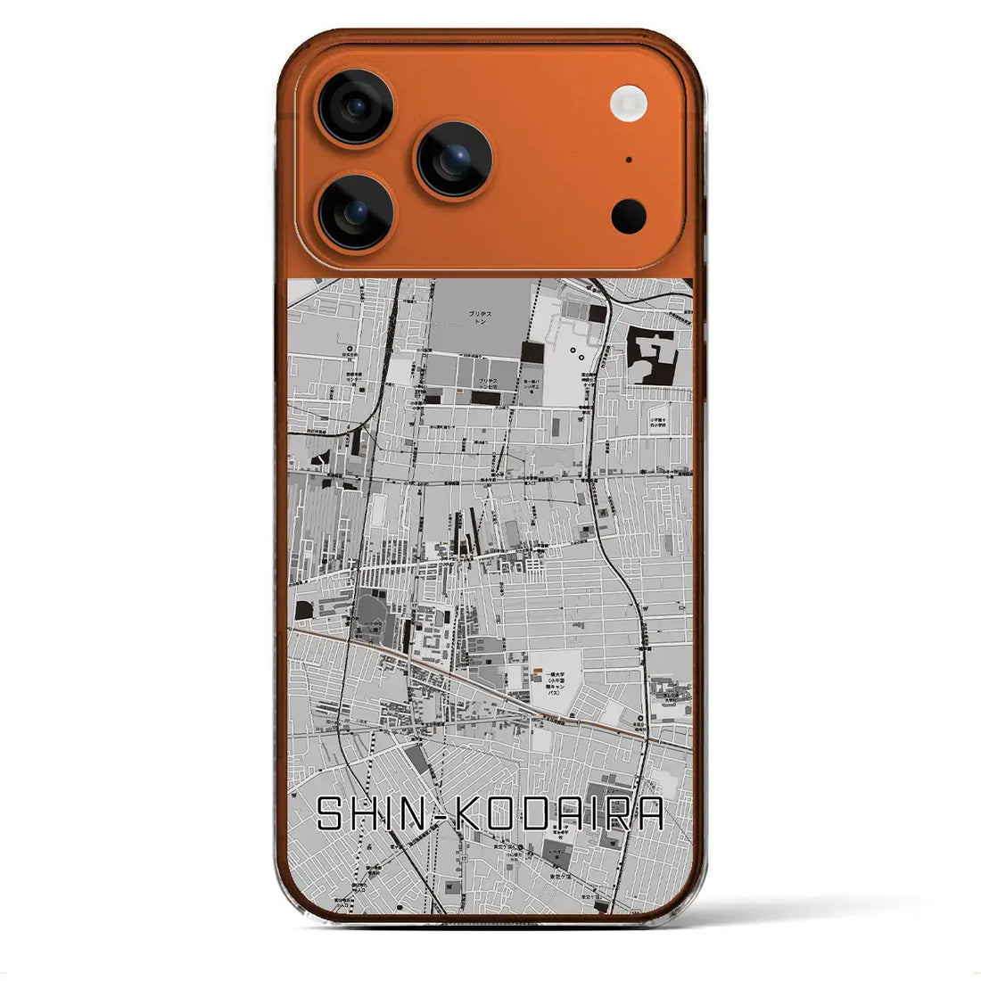 【新小平(東京都)】地図柄iPhoneケース(クリアタイプ)