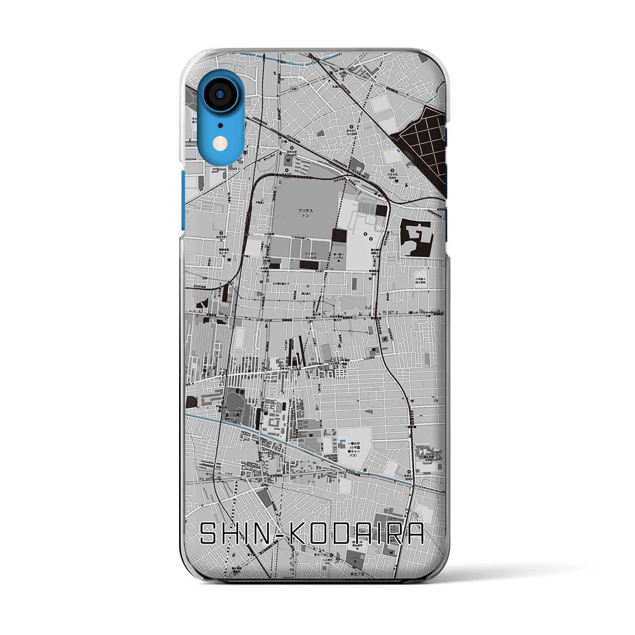 【新小平(東京都)】地図柄iPhoneケース(クリアタイプ)