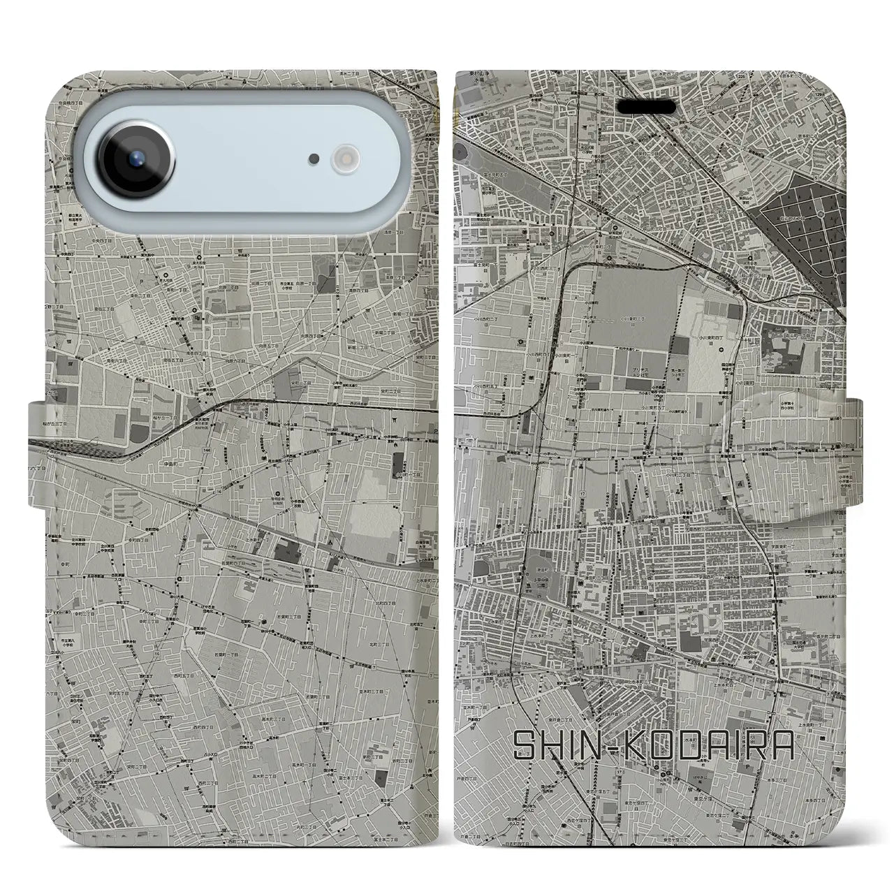 【新小平(東京都)】地図柄iPhoneケース(手帳タイプ)