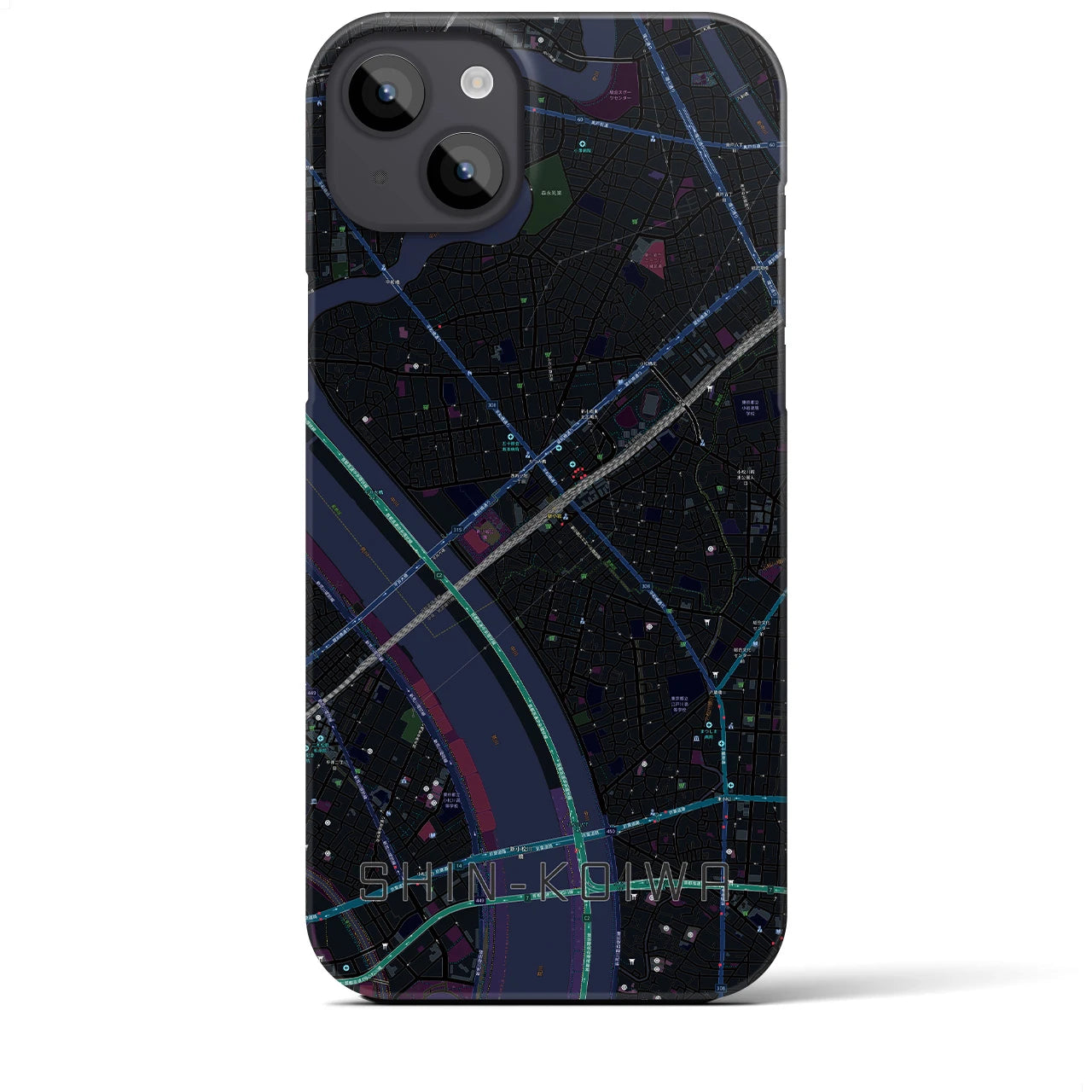 【新小岩(東京都)】地図柄iPhoneケース(バックカバータイプ)