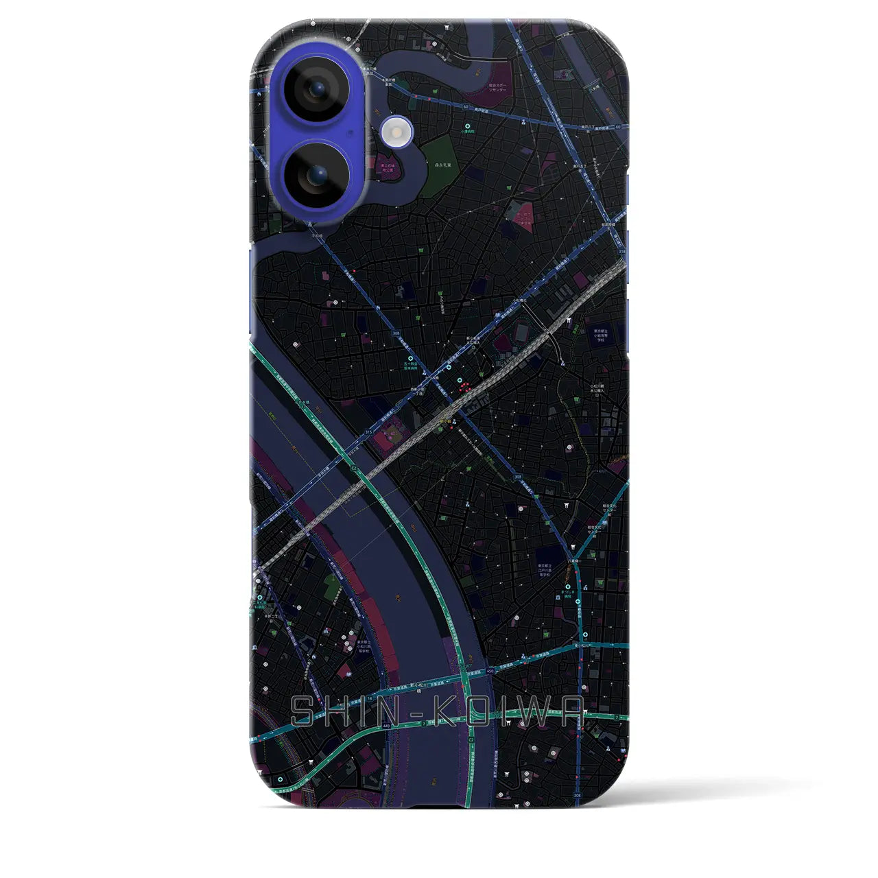 【新小岩(東京都)】地図柄iPhoneケース(バックカバータイプ)