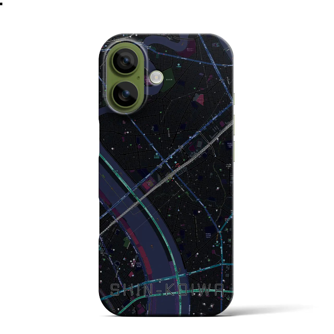 【新小岩(東京都)】地図柄iPhoneケース(バックカバータイプ)