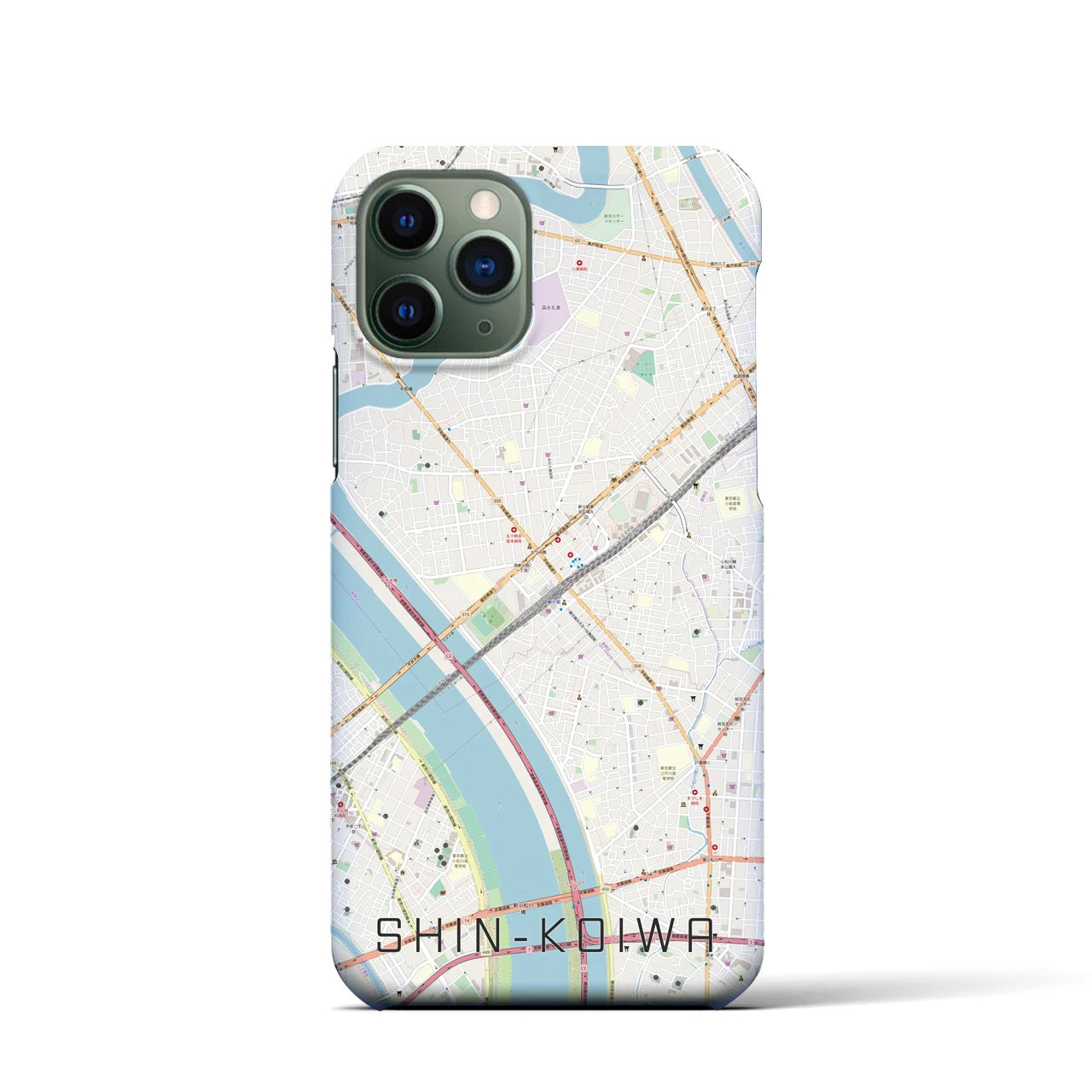 【新小岩(東京都)】地図柄iPhoneケース(バックカバータイプ)