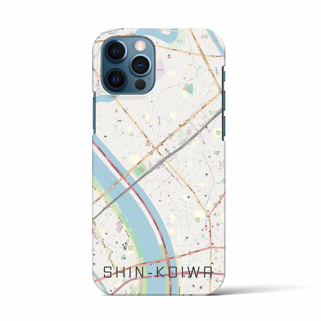 【新小岩(東京都)】地図柄iPhoneケース(バックカバータイプ)