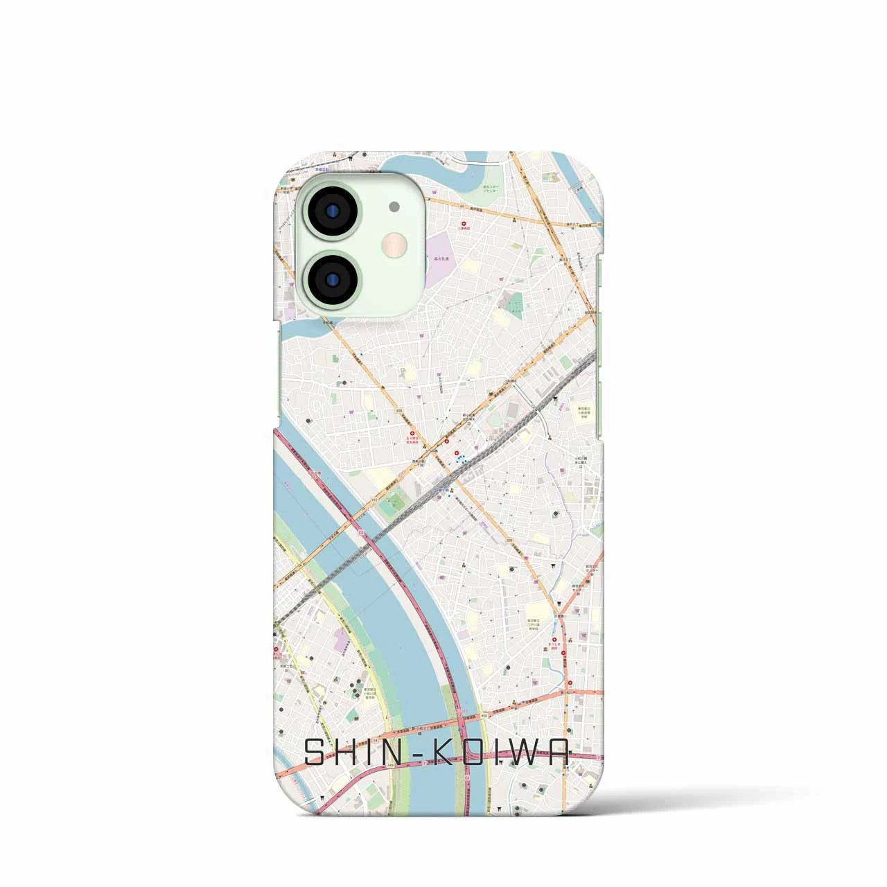 【新小岩(東京都)】地図柄iPhoneケース(バックカバータイプ)