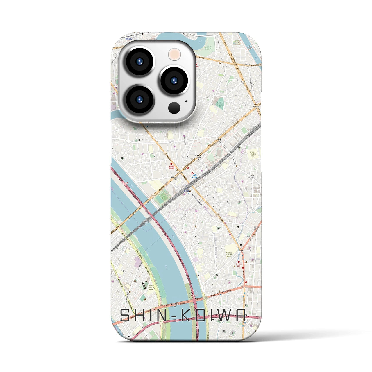 【新小岩(東京都)】地図柄iPhoneケース(バックカバータイプ)