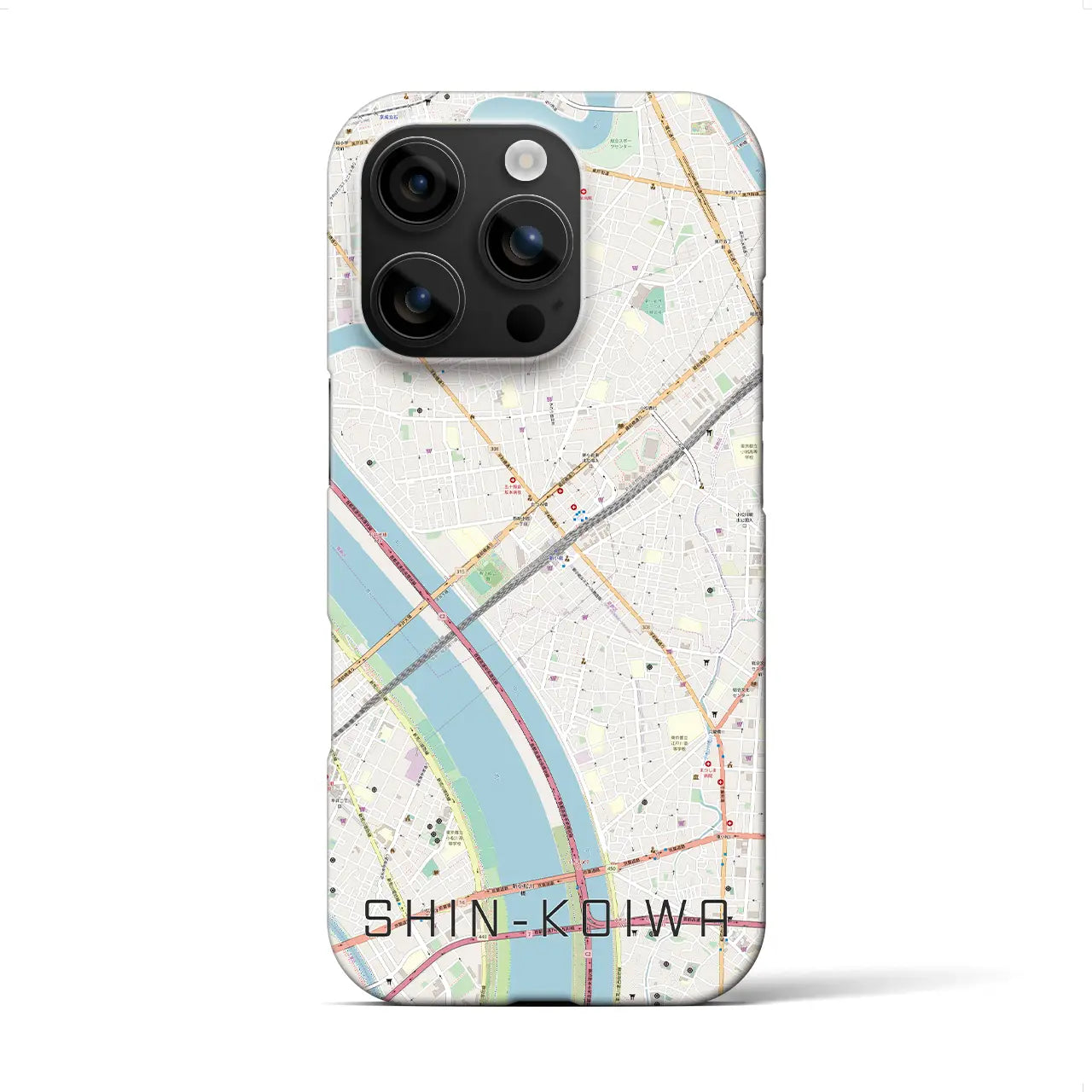 【新小岩(東京都)】地図柄iPhoneケース(バックカバータイプ)